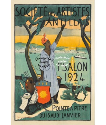 SPECTACLE ANTILLAIS PEINTRE 1924-POSTER/REPRODUCTION d1 AFFICHE VINTAGE ouvre sa boutique