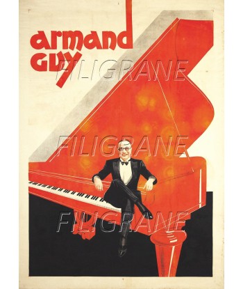 SPECTACLE Armand GUY PIANO Royf-POSTER/REPRODUCTION d1 AFFICHE VINTAGE suggérées chez