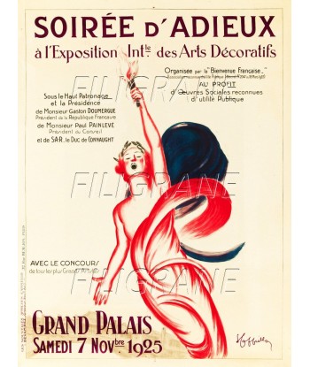 EXPO ARTS DéCORATIFS 1925 CLOTURE Ravs-POSTER/REPRODUCTION d1 AFFICHE VINTAGE 50% de réduction en Octobre 2024