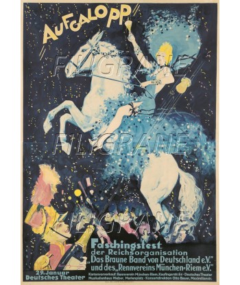 SPECTACLE AUFGALOPP Rzot-POSTER/REPRODUCTION d1 AFFICHE VINTAGE du meilleur 