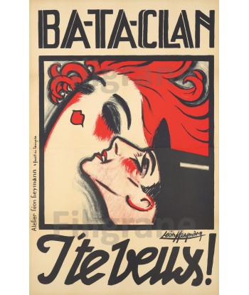 SPECTACLE BATACLAN J'TE VEUX ! Rwhl-POSTER/REPRODUCTION d1 AFFICHE VINTAGE la chaussure