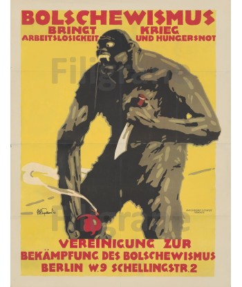 PROPAGANDE BOLSCHEWISMUS Rf009-POSTER/REPRODUCTION d1 AFFICHE VINTAGE de France