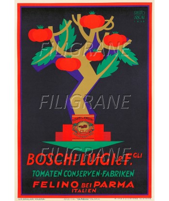 PUB BOSCHILUIGI TOMATEN Ryjz-POSTER/REPRODUCTION d1 AFFICHE VINTAGE 2 - 3 jours ouvrés.