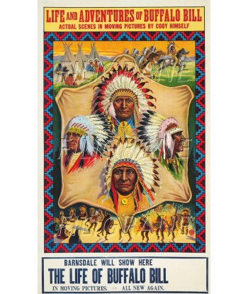 CIRQUE BUFFALO BILL INDIENS Rlex-POSTER/REPRODUCTION d1 AFFICHE VINTAGE le concept de la Pate a emporter 