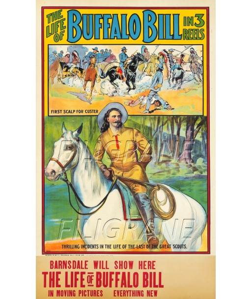 CIRQUE BUFFALO BILL  Rlqe-POSTER/REPRODUCTION d1 AFFICHE VINTAGE sur le site 