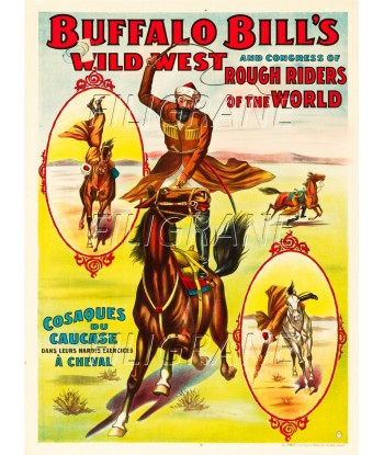 CIRQUE BUFFALO BILL'S COSAQUE Rbtv-POSTER/REPRODUCTION d1 AFFICHE VINTAGE 2 - 3 jours ouvrés.