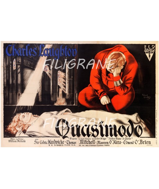 QUASIMODO FILM Rmeh-POSTER/REPRODUCTION d1 AFFICHE VINTAGE Venez acheter