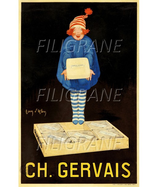 SPECTACLE CH . GERVAIS Relz-POSTER/REPRODUCTION d1 AFFICHE VINTAGE store