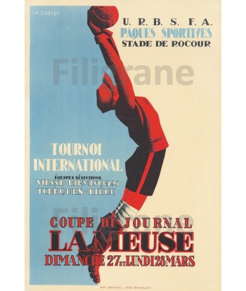 SPORT COUPE FOOT JOURNAL MEUSE-POSTER/REPRODUCTION d1 AFFICHE VINTAGE basket pas cher