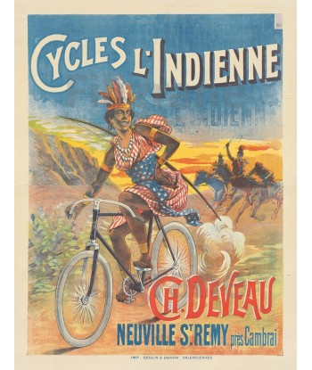 CYCLES CYCLE L'INDIENNE DEVEAU-POSTER/REPRODUCTION d1 AFFICHE VINTAGE acheter en ligne