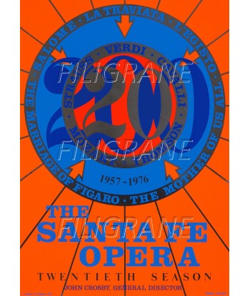 THE SANTA FE OPERA  Rlvr-POSTER/REPRODUCTION d1 AFFICHE VINTAGE basket pas cher