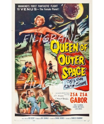 QUEEN of OUTER SPACE FILM Rmnu-POSTER/REPRODUCTION d1 AFFICHE VINTAGE basket pas cher