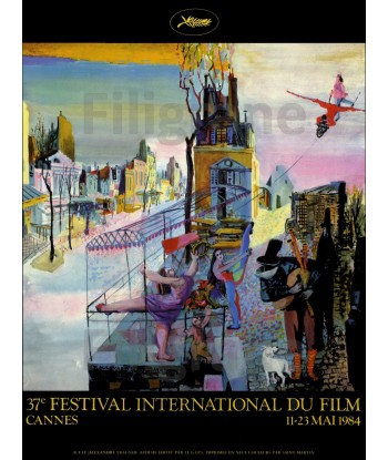 FESTIVAL de CANNES 1984-BELLE AFFICHE ORIGINALE 60x80cm Etat Neuf shop