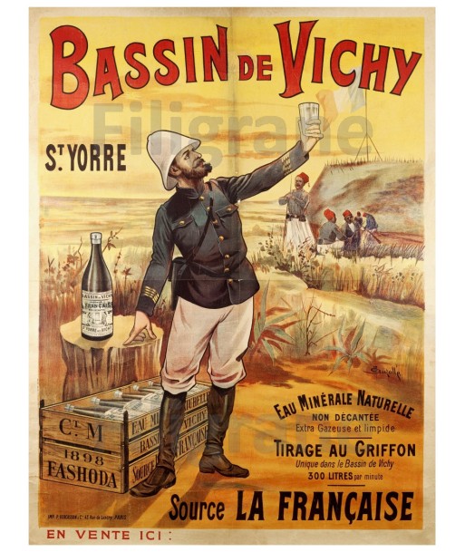 PUB VICHY ST YORRE SOLDAT Rtqu - REPRODUCTION d1 CARTE ANCIENNE Par le système avancé 