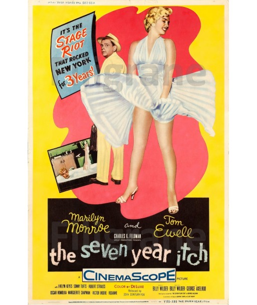 FILM The SEVEN YEAR ITCH Rcua-POSTER/REPRODUCTION d1 AFFICHE VINTAGE l'achat 