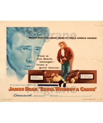 REBEL WITHOUT a CAUSE FILM Rgrn-POSTER/REPRODUCTION d1 AFFICHE VINTAGE Venez acheter