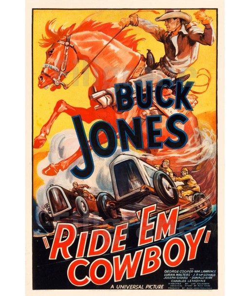 RIDE EM COWBOY FILM Rfrm-POSTER/REPRODUCTION d1 AFFICHE VINTAGE commande en ligne