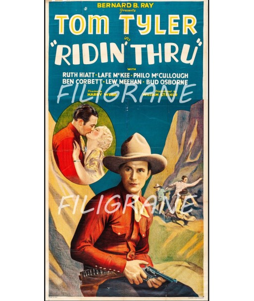 RIDIN THRU FILM Rqmh-POSTER/REPRODUCTION d1 AFFICHE VINTAGE de la marque