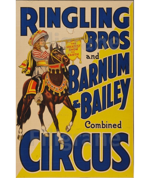 RINGLING BROS CIRCUS Ragj-POSTER/REPRODUCTION d1 AFFICHE VINTAGE Découvrez la collection