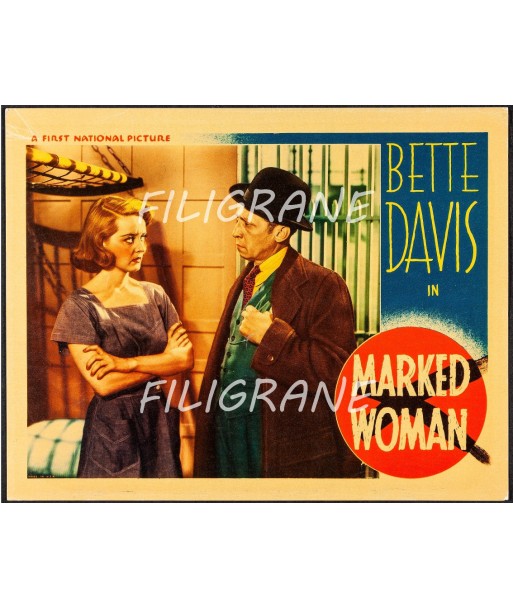 MARKED WOMAN FILM Rsgl-POSTER/REPRODUCTION d1 AFFICHE VINTAGE des créatures d'habitude