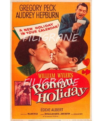 ROMAN HOLIDAY FILM Reqf-POSTER/REPRODUCTION d1 AFFICHE VINTAGE une grave pollution 