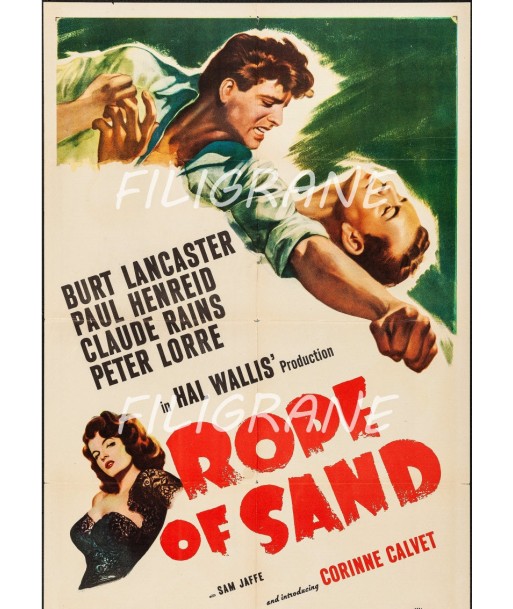 ROPE of SAND FILM Rjsw-POSTER/REPRODUCTION d1 AFFICHE VINTAGE france