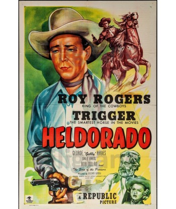 ROY ROGERS FILM HELDORADO Rznc-POSTER/REPRODUCTION d1 AFFICHE VINTAGE Voir les baskets