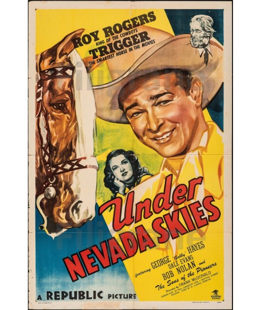 ROY ROGERS FILM NEVADA Remp-POSTER/REPRODUCTION d1 AFFICHE VINTAGE suggérées chez