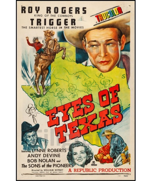 ROY ROGERS TEXAS FILM Rztb-POSTER/REPRODUCTION d1 AFFICHE VINTAGE 2023