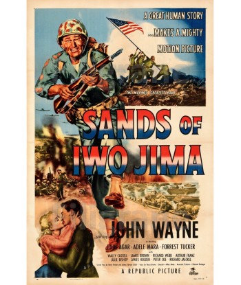 SANDS of IWO JIMA FILM Rxgg-POSTER/REPRODUCTION d1 AFFICHE VINTAGE français