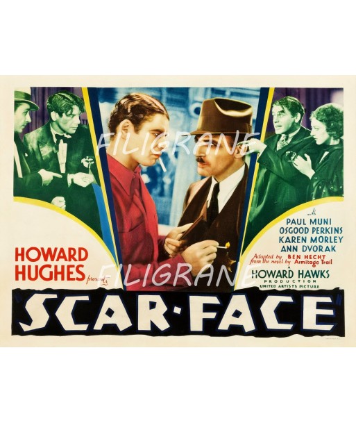 SCAR FACE FILM  Rlxj-POSTER/REPRODUCTION d1 AFFICHE VINTAGE l'évolution des habitudes 