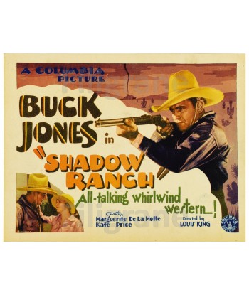 SHADOW RANCH FILM Rdqy-POSTER/REPRODUCTION d1 AFFICHE VINTAGE plus qu'un jeu 