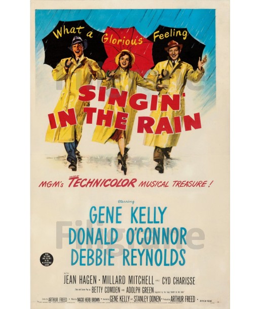 SINGIN in the RAIN FILM Rlnl-POSTER/REPRODUCTION d1 AFFICHE VINTAGE sur le site 