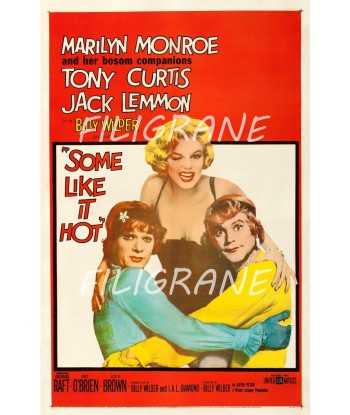 SOME LIKE IT HOT FILM Ruqq-POSTER/REPRODUCTION d1 AFFICHE VINTAGE store