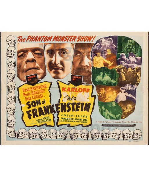 SON of FRANKENSTEIN FILM Rmcu-POSTER/REPRODUCTION d1 AFFICHE VINTAGE Par le système avancé 