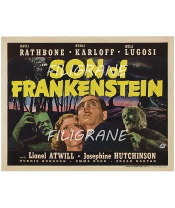 SON of FRANKENSTEIN FILM Rzst-POSTER/REPRODUCTION d1 AFFICHE VINTAGE la livraison gratuite