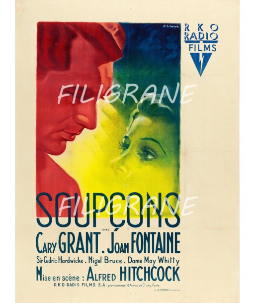 SOUPçONS FILM Rjjr-POSTER/REPRODUCTION d1 AFFICHE VINTAGE online