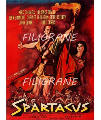 SPARTACUS FILM Rqhn-POSTER/REPRODUCTION d1 AFFICHE VINTAGE Véritable concentré