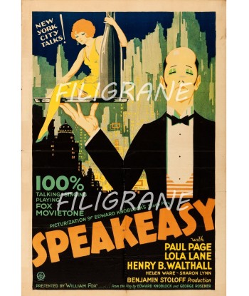 SPEAKEASY FILM Rgsf-POSTER/REPRODUCTION d1 AFFICHE VINTAGE d'Europe débarque