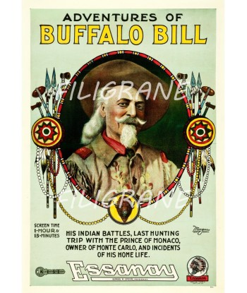 SPECTACLE BUFFALO BILL Rhuj-POSTER/REPRODUCTION d1 AFFICHE VINTAGE Les êtres humains sont 