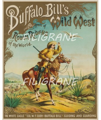 SPECTACLE BUFFALO BILL Rnbp-POSTER/REPRODUCTION d1 AFFICHE VINTAGE français