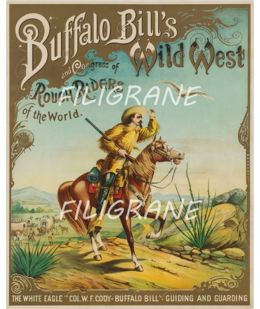 SPECTACLE BUFFALO BILL Rnbp-POSTER/REPRODUCTION d1 AFFICHE VINTAGE français