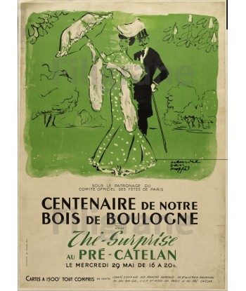 SPECTACLE CENTENAIRE BOIS BOULOGNE Rteh-POSTER/REPRODUCTION d1 AFFICHE VINTAGE Amélioration de cerveau avec