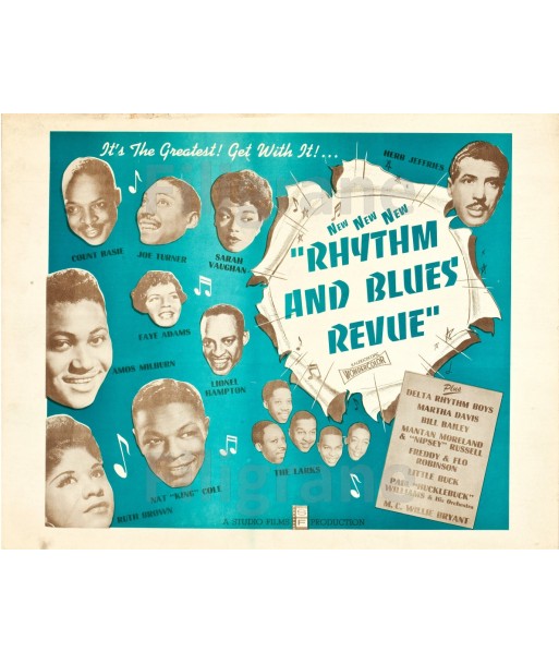 SPECTACLE RHYTHM AND BLUES REVUE Reqt-POSTER/REPRODUCTION d1 AFFICHE VINTAGE la colonne vertébrale