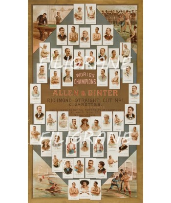 SPORT ALLEN GINTER SPORTIFS Rhek-POSTER/REPRODUCTION d1 AFFICHE VINTAGE en linge