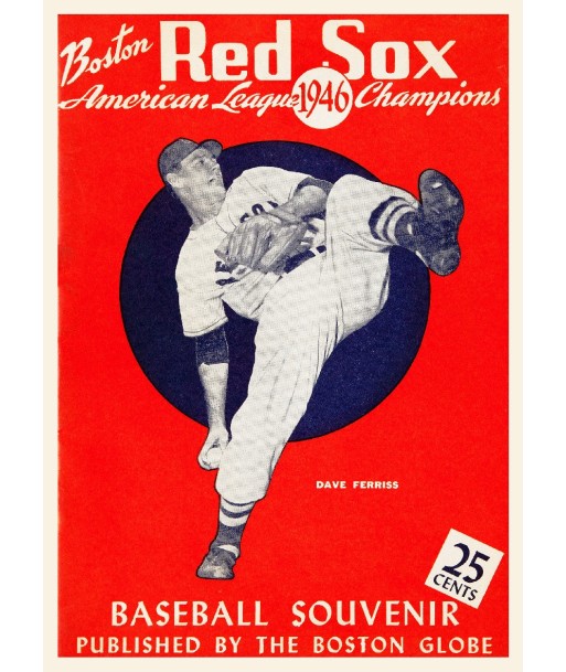 SPORT BASE BALL RED SOX BOSTON 1946-POSTER/REPRODUCTION d1 AFFICHE VINTAGE 50-70% off 