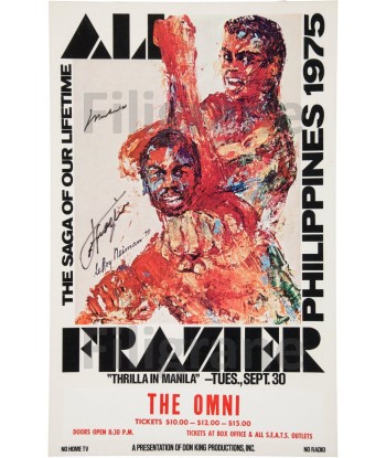 SPORT BOXE ALI FRAZIER 1975 Rbun-POSTER/REPRODUCTION d1 AFFICHE VINTAGE shop