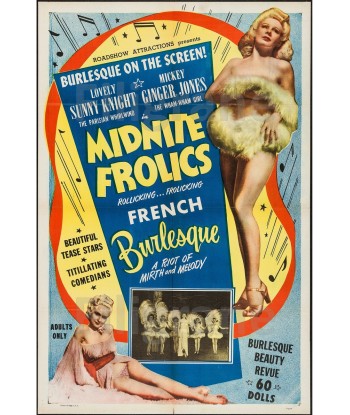 MIDNITE FROLICS CABARET Rach-POSTER/REPRODUCTION d1 AFFICHE VINTAGE Découvrez la collection