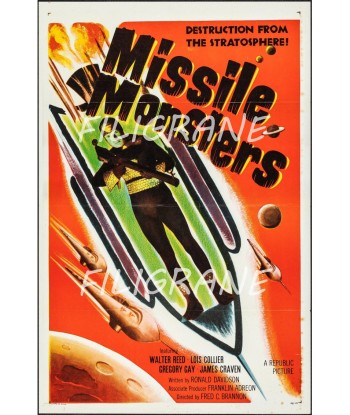 MISSILE MONSTERS FILM Rkxu-POSTER/REPRODUCTION d1 AFFICHE VINTAGE Voir les baskets