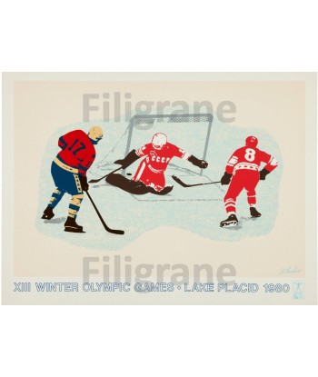 SPORT HOCKEY OLYMPIC GAMES 1980 Rigi-POSTER/REPRODUCTION d1 AFFICHE VINTAGE Profitez des Offres !